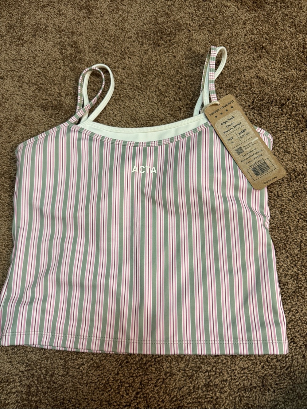 ACTA Garden Party Edge Stripe Tank Medium